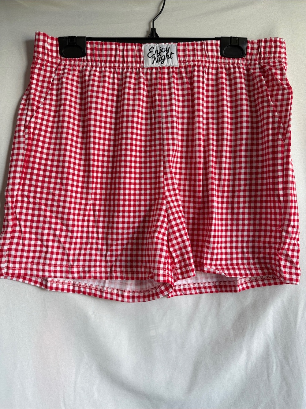 Women's Red Gingham Sleep Shorts